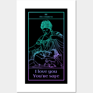 mother tarot card gift inspired by Greek goddess Leto with parenting quote Posters and Art